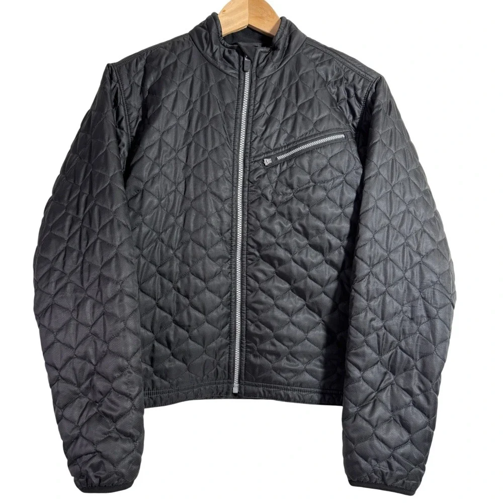 Obermeyer Quilted Jacket Womens 8 MED Black Weather X System Fleece Lined‎ 54100